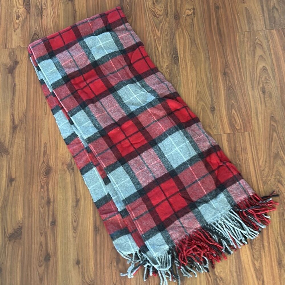 Nido Notte Italia buffalo plaid check cotton acrylic throw blanket